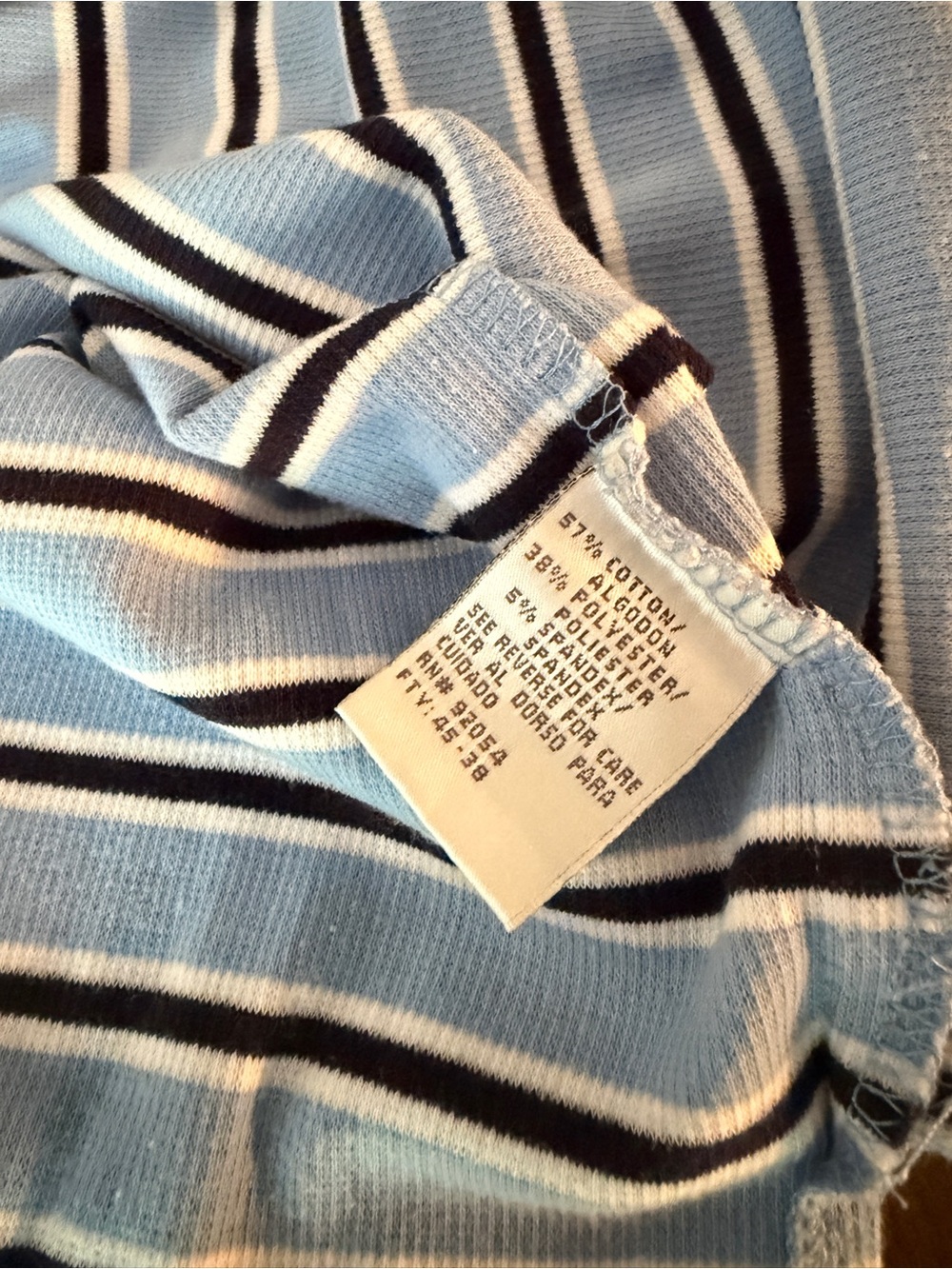 Vintage Blue Striped Shirt | M